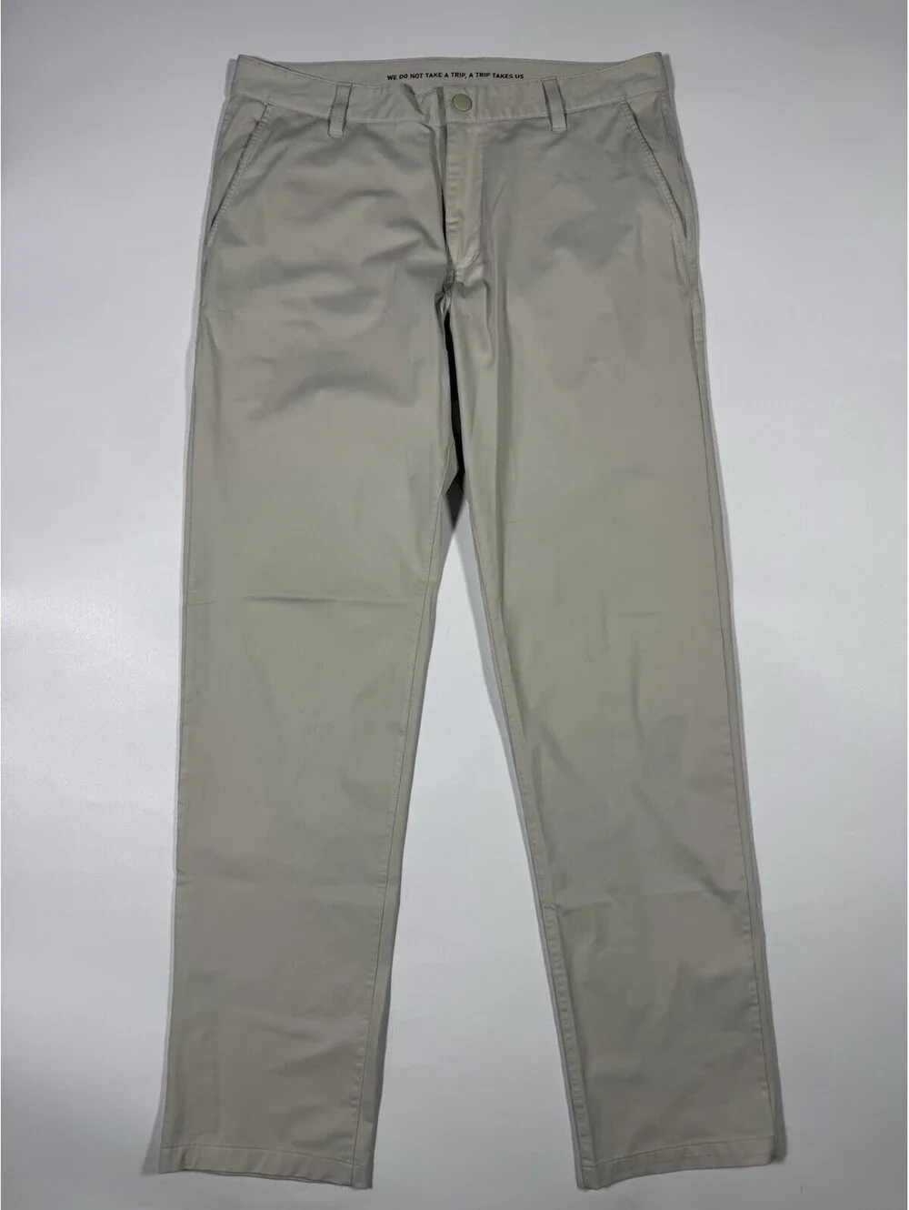 Rhone Commuter Pants Mens 33 Beige Performance Stretch Chino Travel Casual Golf